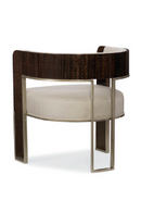 Cream Curved Modern Accent Chair | Caracole Streamliner | Oroa.com