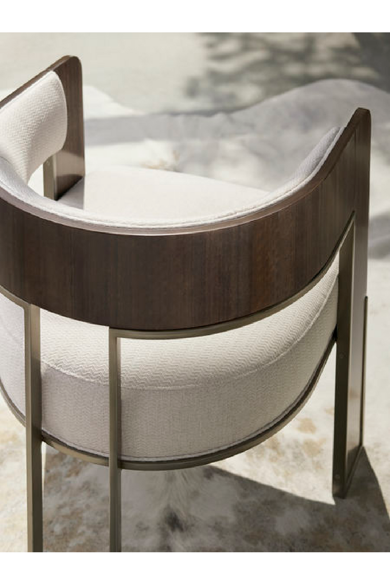 Cream Curved Modern Accent Chair | Caracole Streamliner | Oroa.com