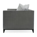 Gray Velvet Tufted Sofa | Caracole Grace