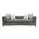 Gray Velvet Tufted Sofa | Caracole Grace