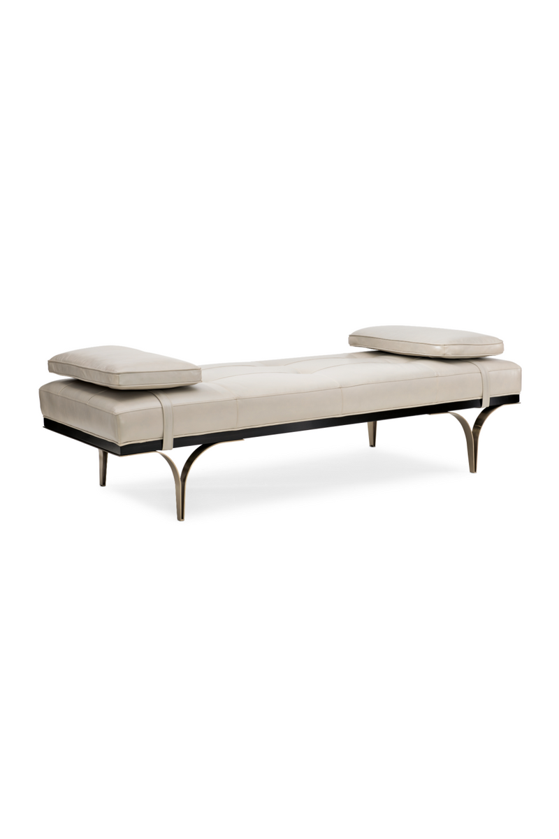 Taupe Leather Daybed | Caracole Head To Head | Oroatrade.com