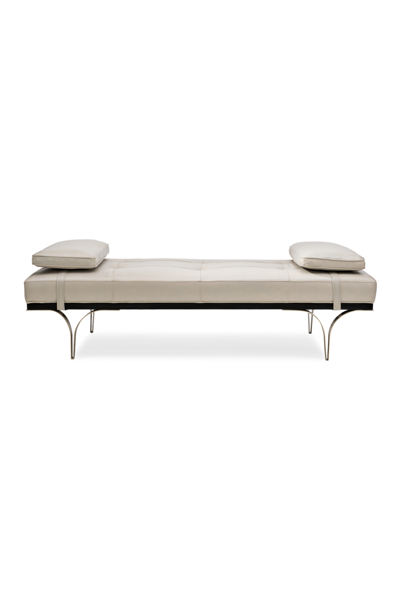 Taupe Leather Daybed | Caracole Head To Head | Oroatrade.com