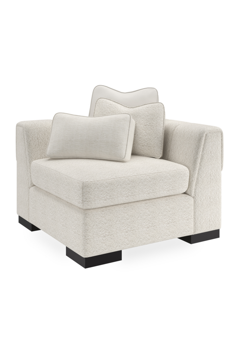 Cream Channeled Corner Sofa | Caracole Edge | Oroatrade.com