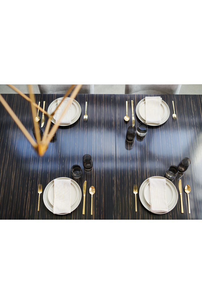 Striated Wood Extendable Dining Table | Caracole Edge | Oroatrade.com