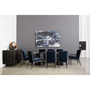 Striated Black Base Dining Table | Caracole Vector