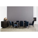 Striated Black Base Dining Table | Caracole Vector