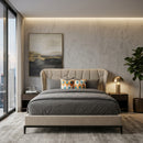 Beige Quilted Bed | Caracole Vector