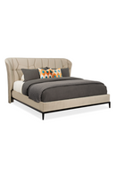 Beige Modern Upholstered California King Bed | Caracole Vector | Oroatrade.com