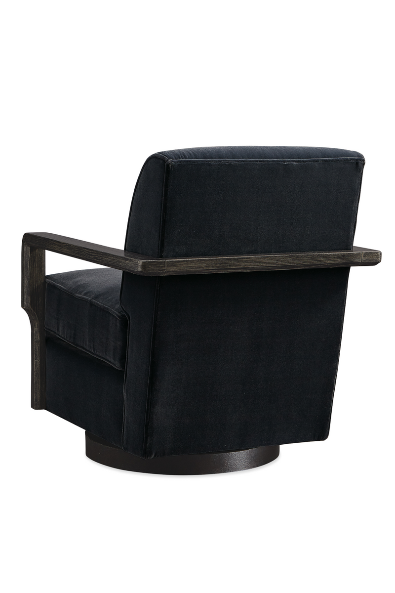 Black Art Deco Swivel Chair | Caracole Rewind | Oroatrade.com