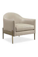 Taupe Leather Lounge Chair | Caracole Rebound | Oroatrade.com