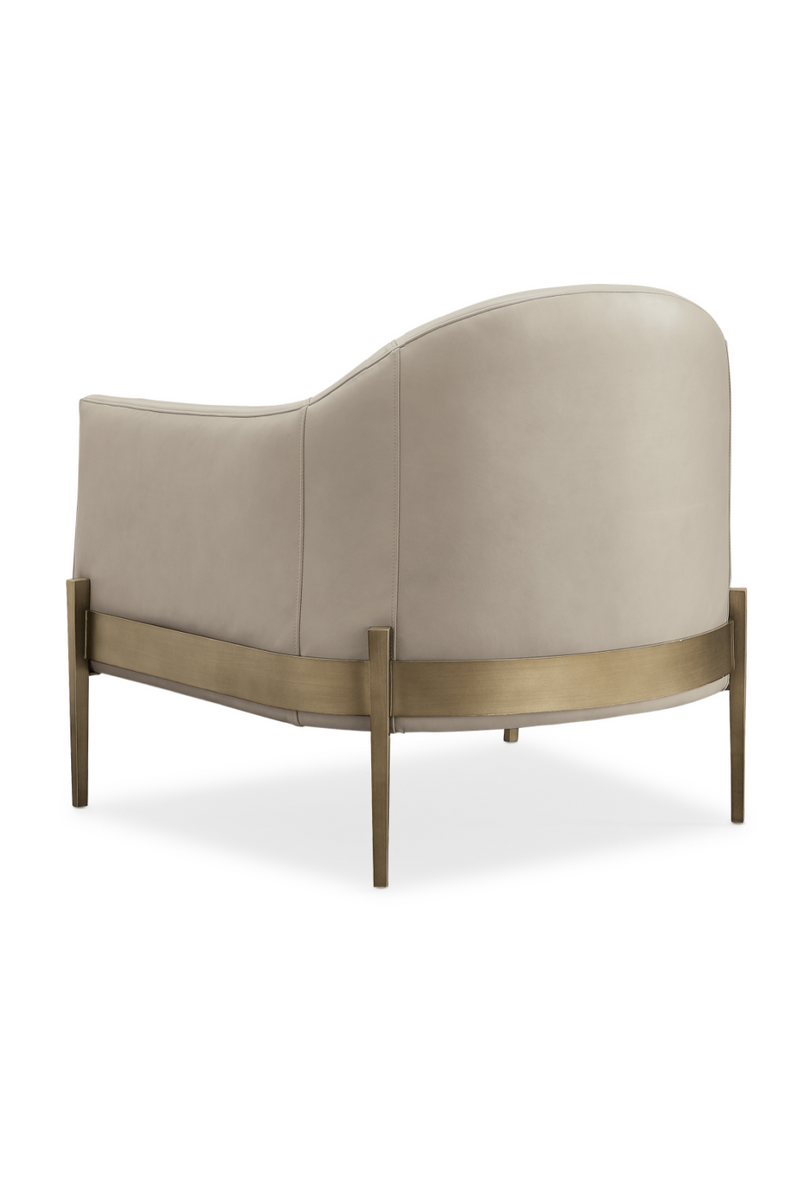 Taupe Leather Lounge Chair | Caracole Rebound