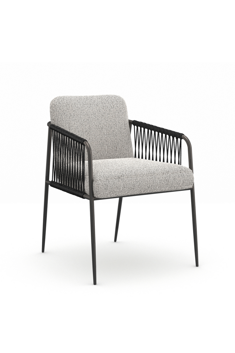 Woven Black Cord Dining Chair | Caracole Remix | Oroatrade.com