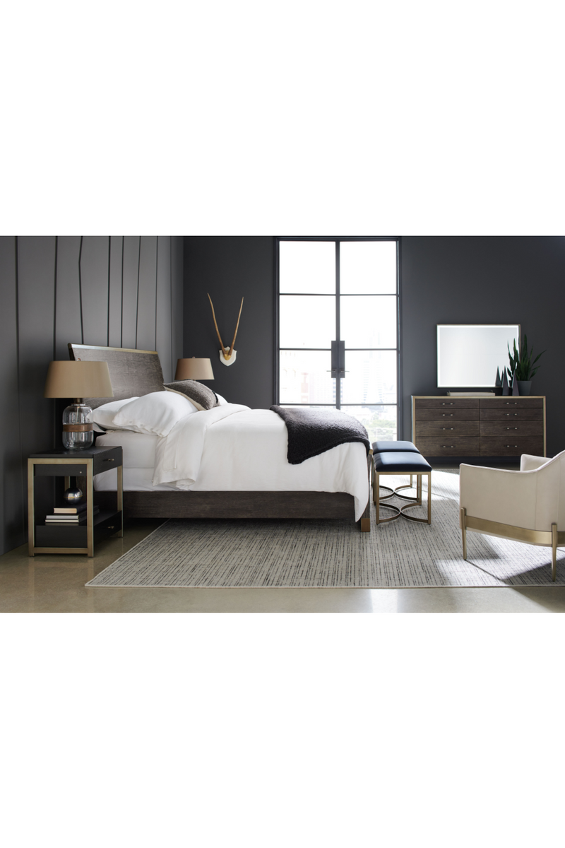 Black Upholstered Bed Bench | Caracole Remix | Oroatrade.com