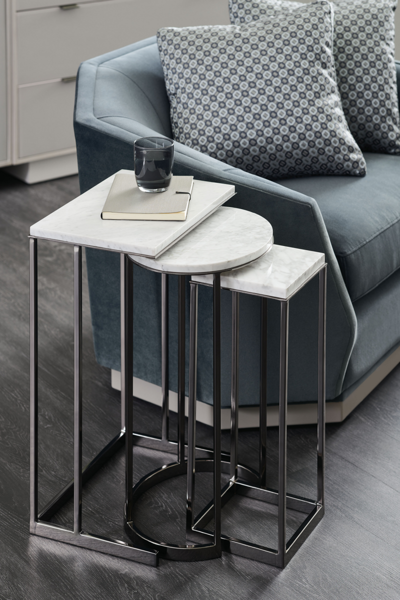 Plated Nickel Nesting End Table (3) | Caracole Exposition |  Oroatrade.com