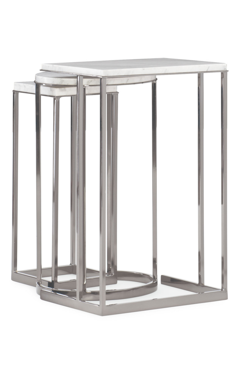Plated Nickel Nesting End Table (3) | Caracole Exposition |  Oroatrade.com