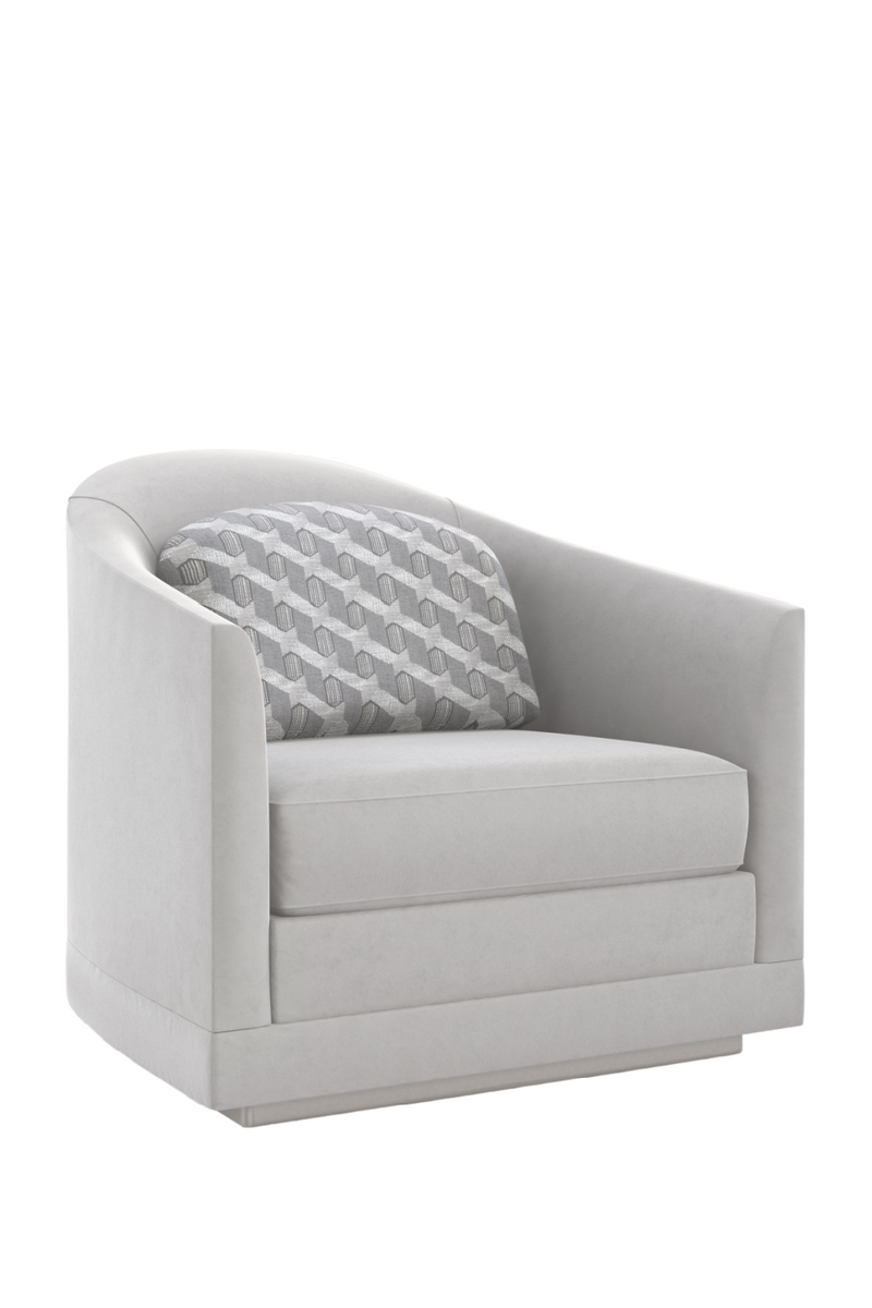 Curved Velvet Lounge Chair | Caracole Da Vita | Oroatrade.com