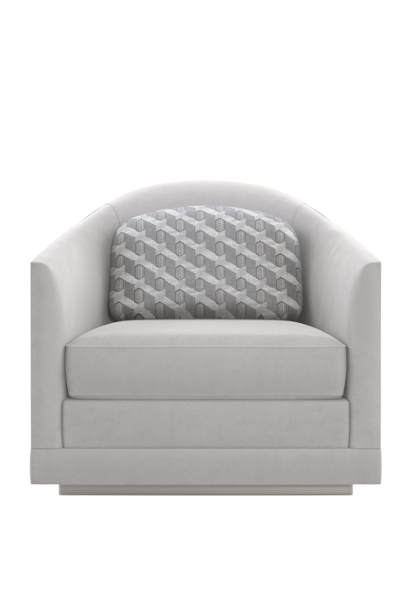 Curved Velvet Lounge Chair | Caracole Da Vita | Oroatrade.com