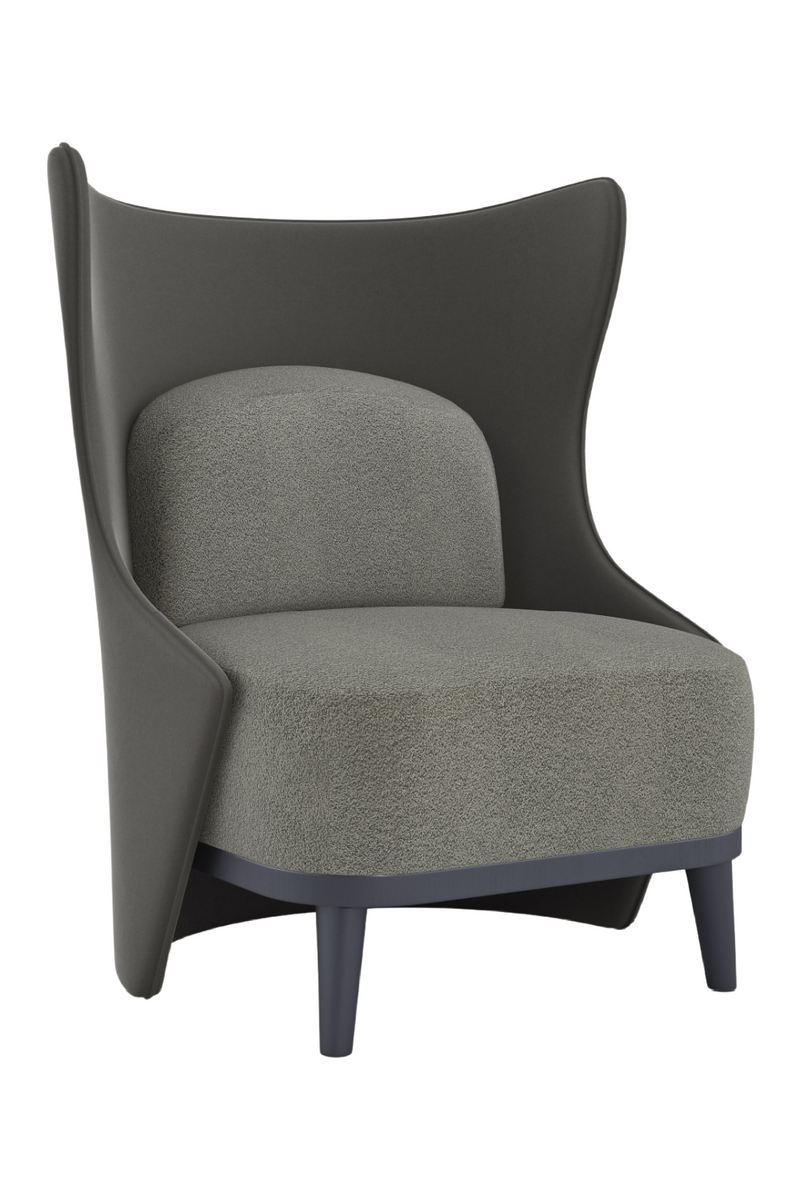 Gray Suede Wingback Chair | Caracole La Moda | Oroatrade.com