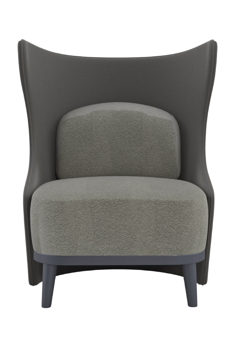 Gray Suede Wingback Chair | Caracole La Moda | Oroatrade.com
