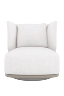 White Bouclé Swivel Chair | Caracole Seville | Oroatrade.com