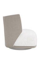 White Bouclé Swivel Chair | Caracole Seville | Oroatrade.com