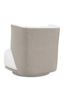 White Bouclé Swivel Chair | Caracole Seville | Oroatrade.com
