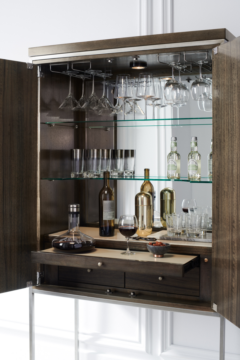 Metal Framed Modern Bar Cabinet | Caracole La Moda