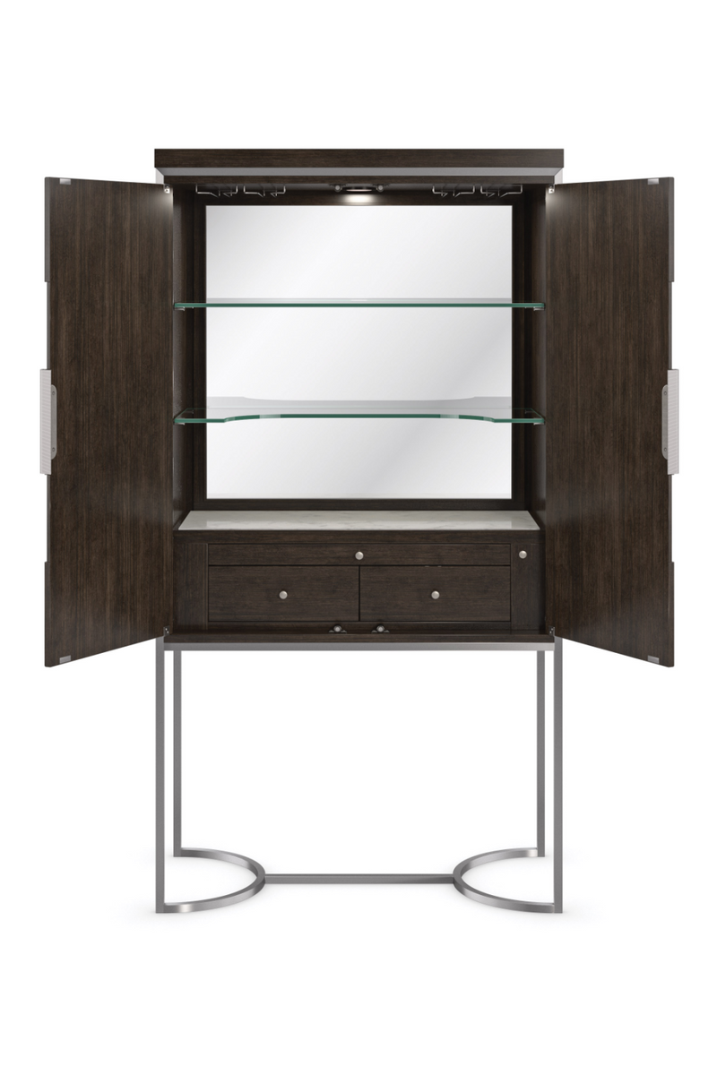 Metal Framed Modern Bar Cabinet | Caracole La Moda | OROATRADE.COM