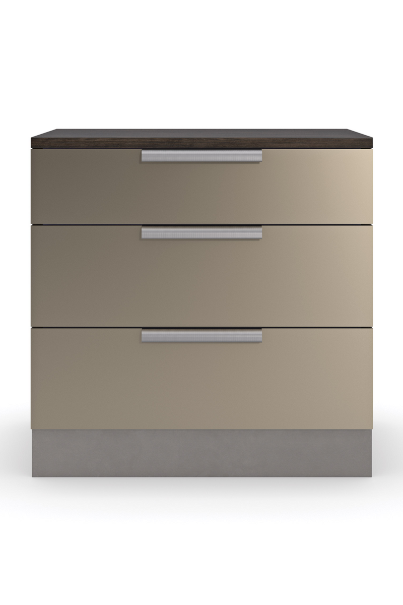 Bronze Mirrored Drawers Nightstand | Caracole La Moda | Oroatrade.com