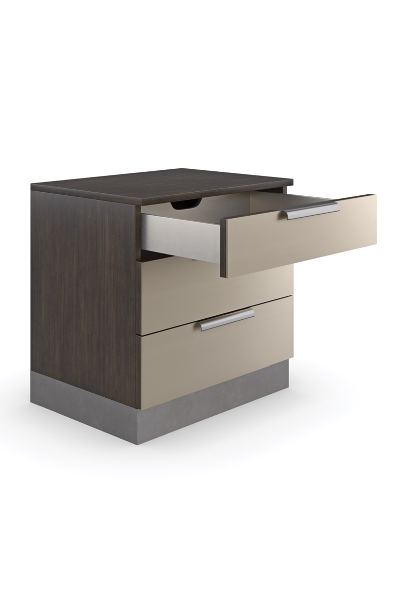 Bronze Mirrored Drawers Nightstand | Caracole La Moda | Oroatrade.com