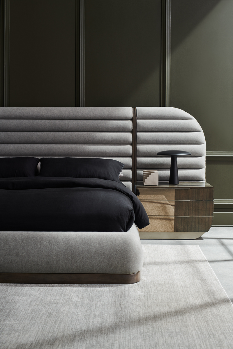 Gray Channeled Panel Bed | Caracole La Moda | OROATRADE.COM
