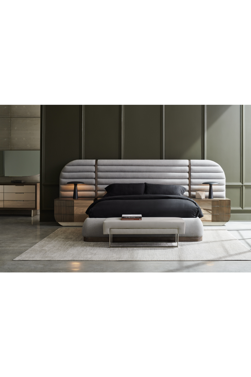 Gray Channeled Panel Bed | Caracole La Moda | OROATRADE.COM