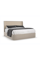 Beige Suede Upholstered California King Bed | Caracole Da Vita | Oroatrade.com