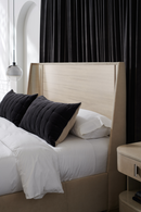 Beige Suede Upholstered California King Bed | Caracole Da Vita | Oroatrade.com