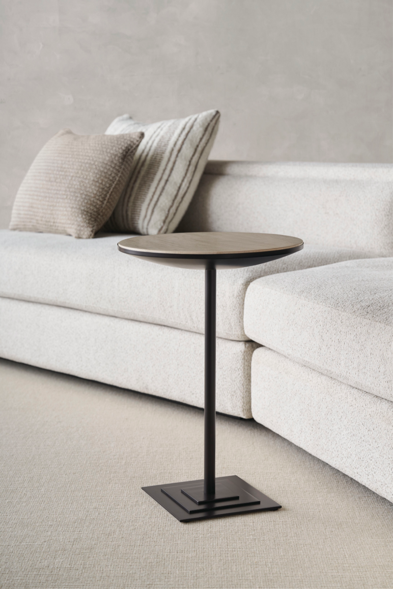 Minimalist Pedestal Spot Table | Caracole Contrast | Oroatrade.com