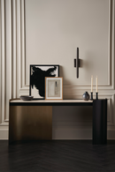 Cream Travertine Modern Desk | Caracole Movement | Oroatrade.com