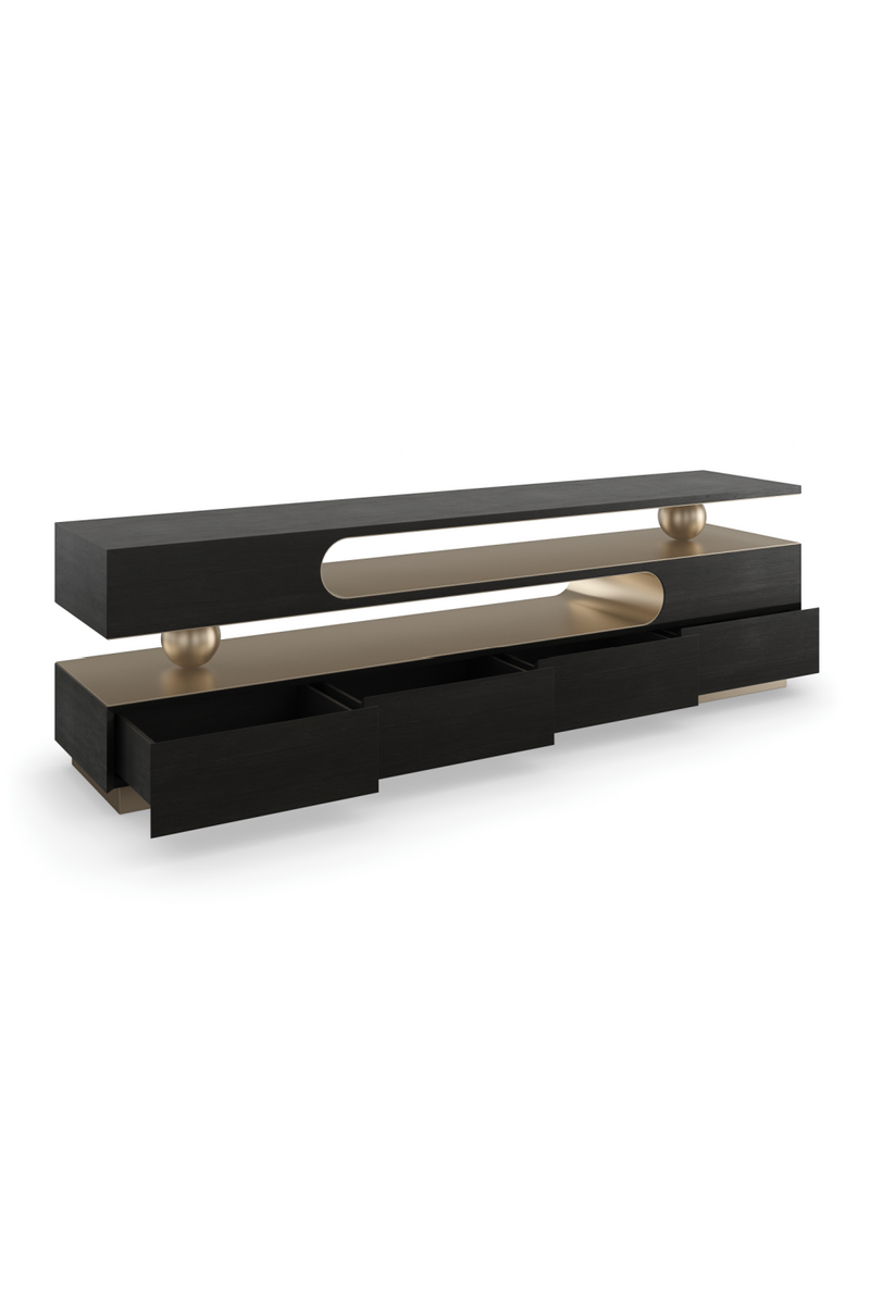 Modern 4-Drawer Media Unit | Caracole Harmony | Oroatrade.com