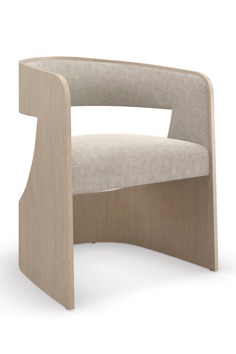 Curved Oak Accent Chair | Caracole Balance | Oroatrade.com