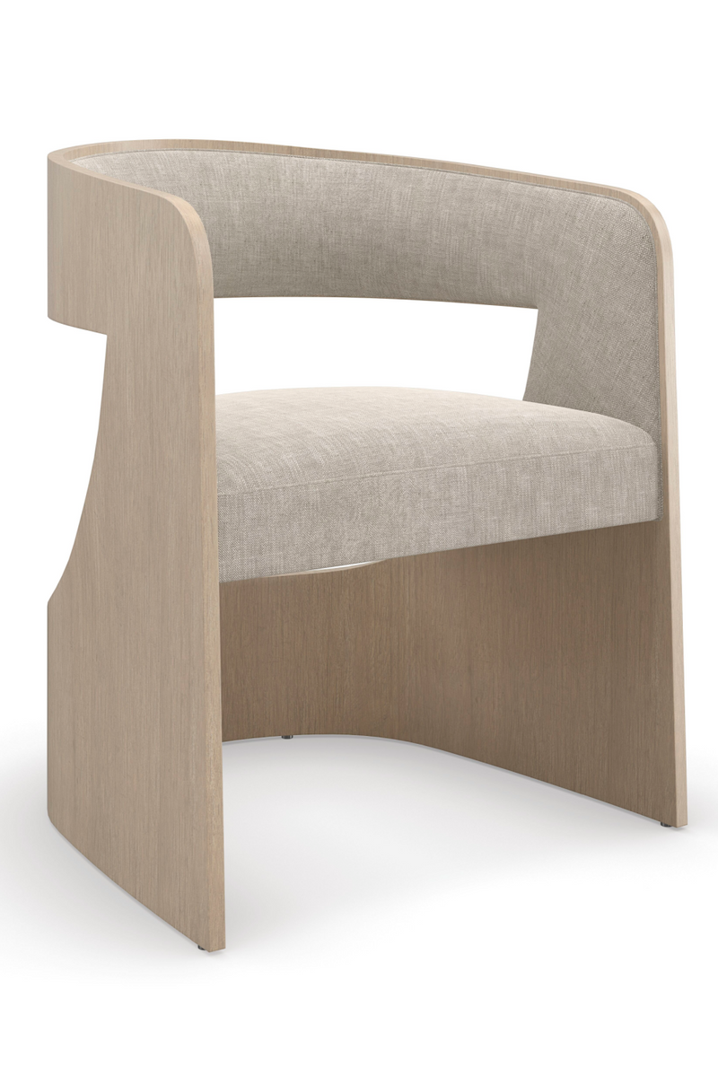 Curved Oak Accent Chair | Caracole Balance | Oroatrade.com