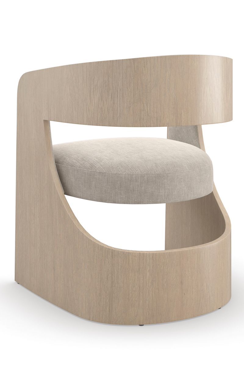 Curved Oak Accent Chair | Caracole Balance | Oroatrade.com