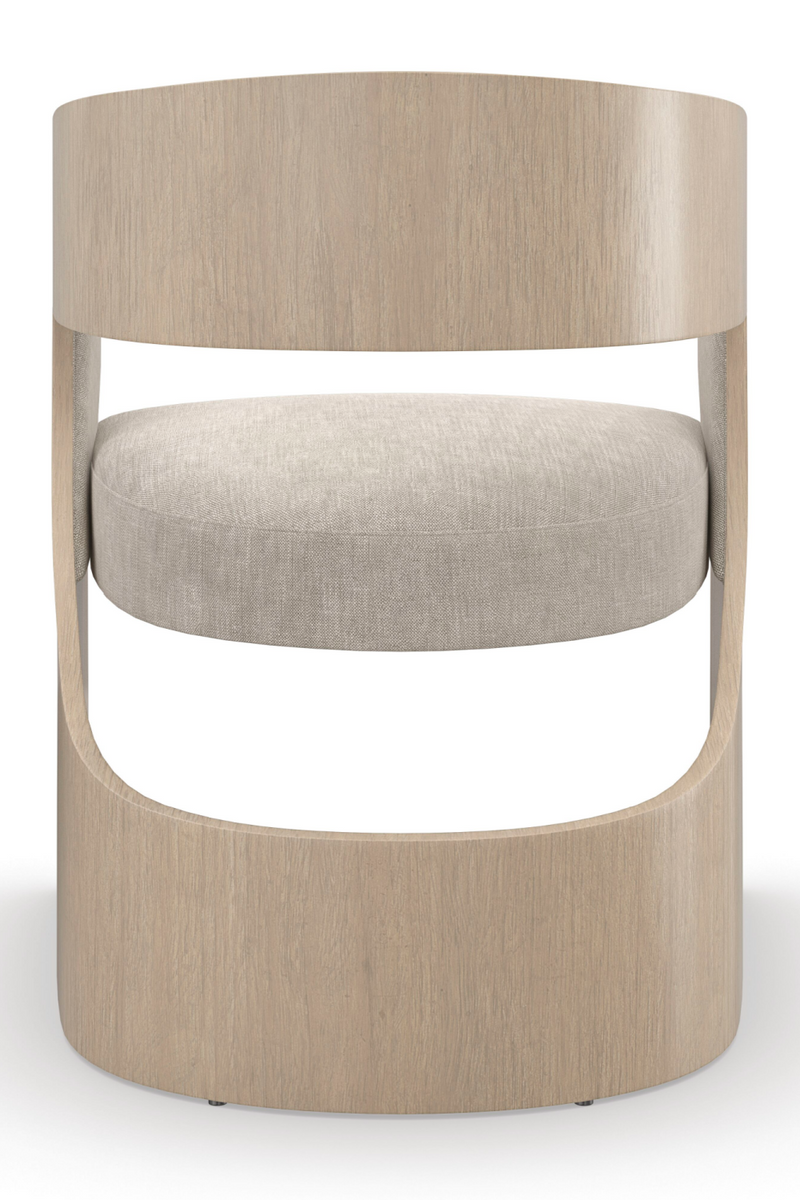 Curved Oak Accent Chair | Caracole Balance | Oroatrade.com