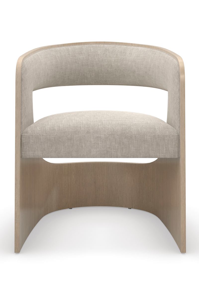 Curved Oak Accent Chair | Caracole Balance | Oroatrade.com