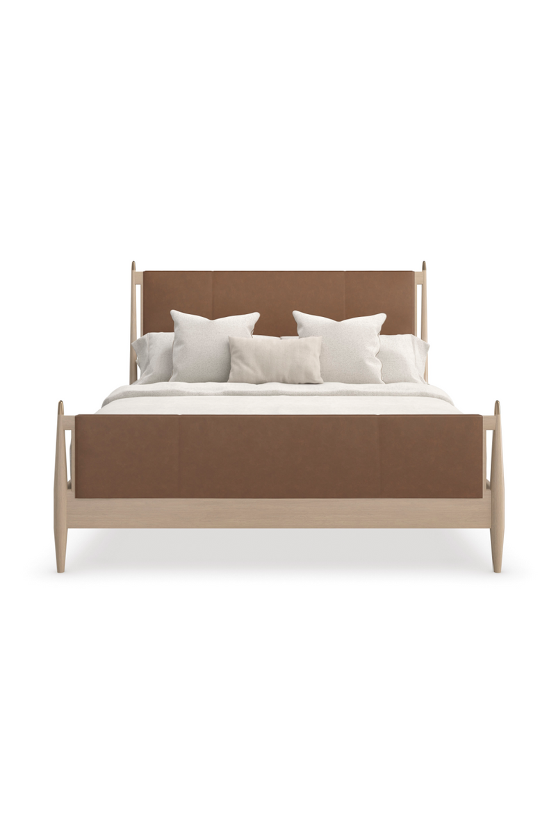 Brown Leather Bed | Caracole Rhythm | Oroatrade.com