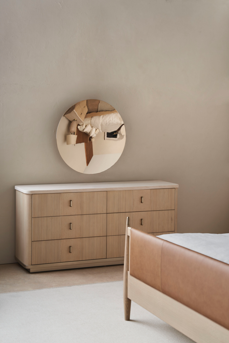 Brown Leather Bed | Caracole Rhythm | Oroatrade.com