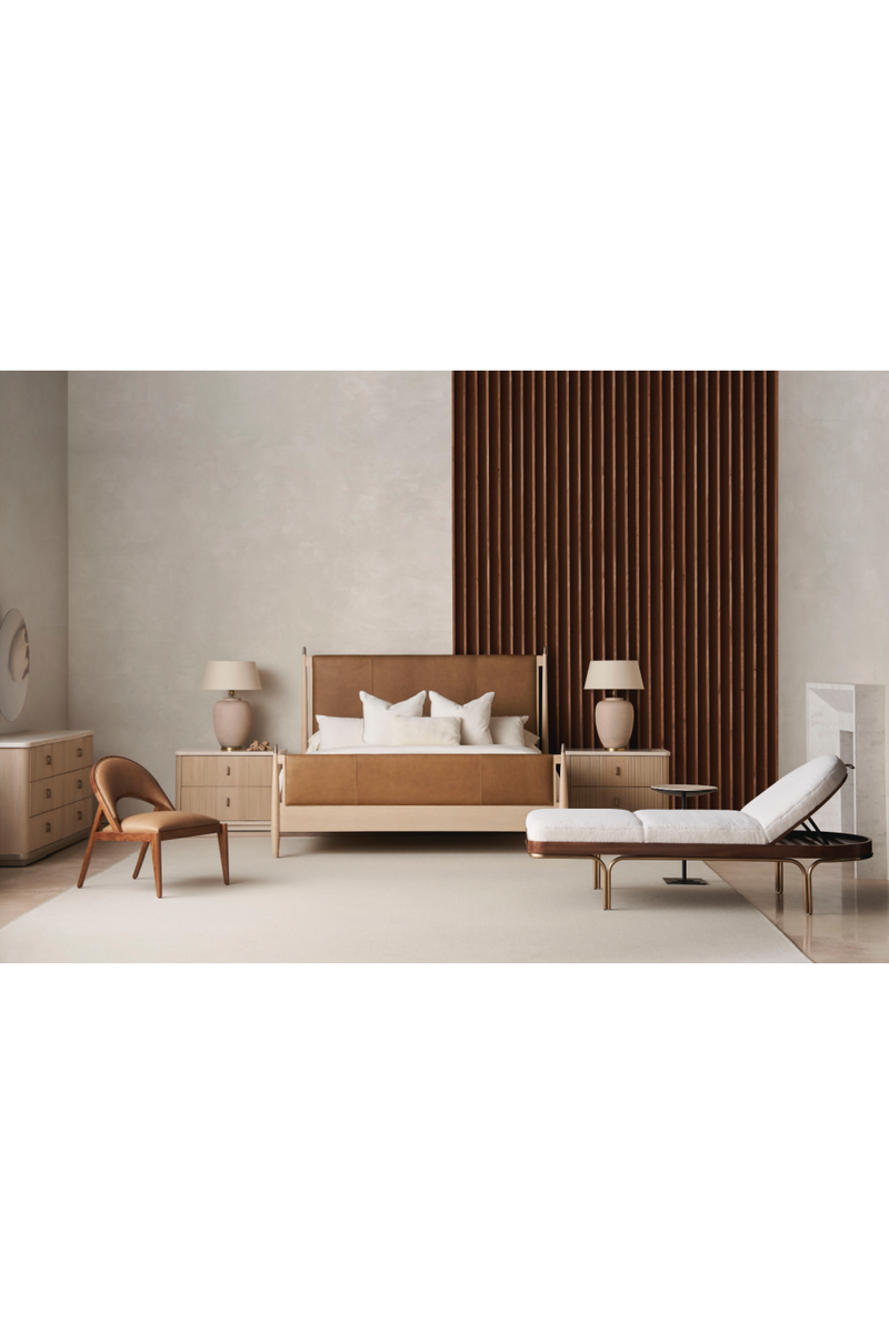 Brown Leather Bed | Caracole Rhythm | Oroatrade.com