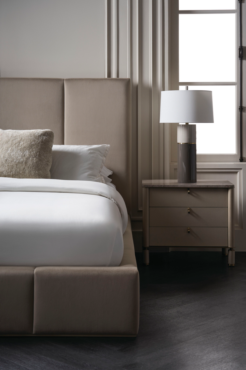 Ecru Upholstered Bed | Caracole Balance | Oroatrade.com