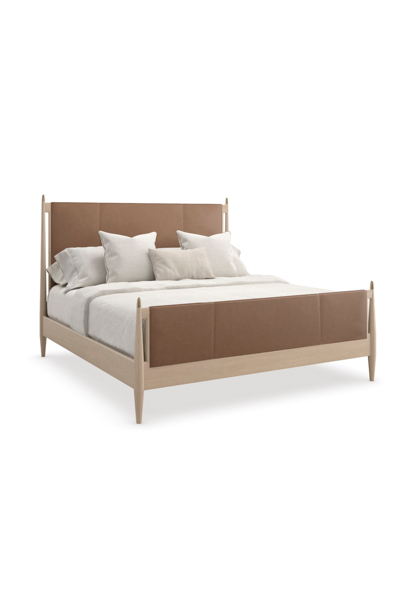 Brown Leather Bed | Caracole Rhythm | Oroatrade.com