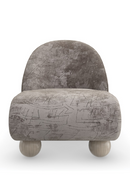Ball Feet Velvet Accent Chair | Caracole Bora Bora | Oroatrade.com