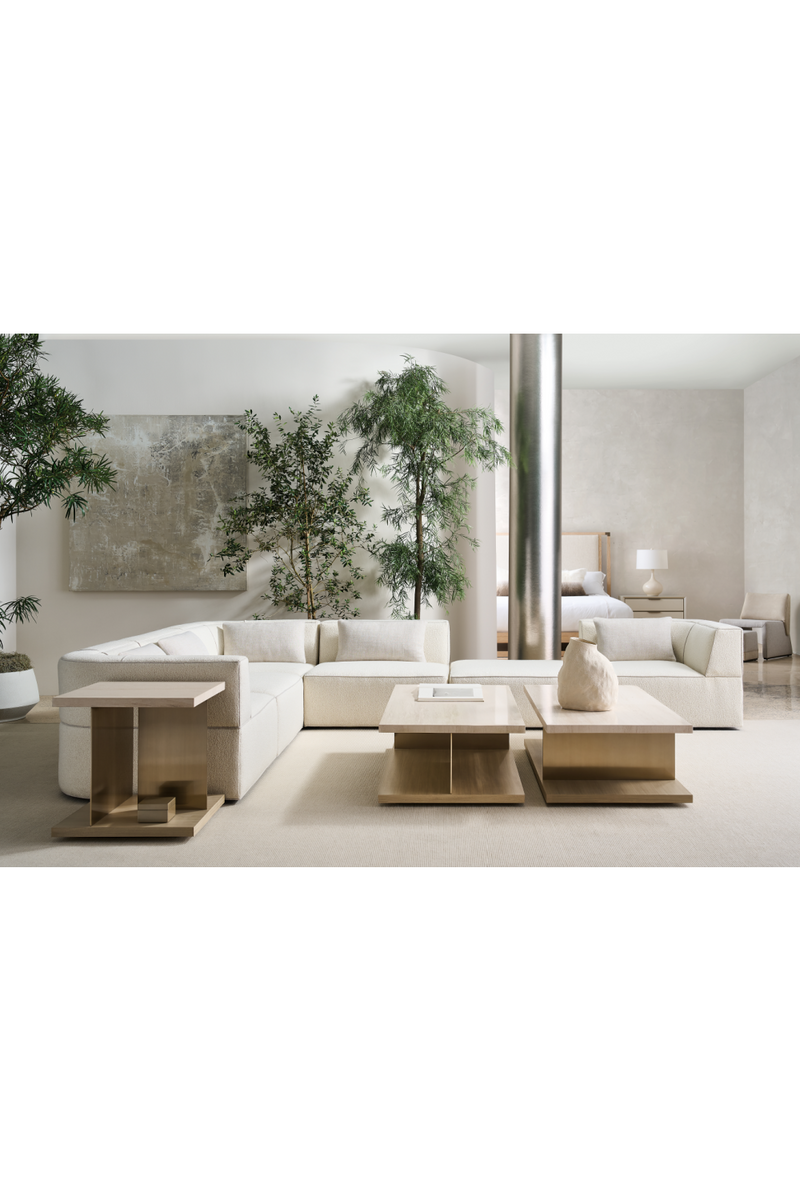 White Bouclé Chaise Lounge | Caracole Marbella | Oroatrade.com