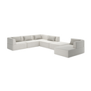 White Welted 6-Piece Sectional | Caracole Marbella | Oroatrade.com